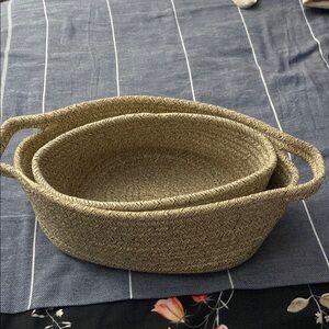 Woven Oval Storage Baskets
